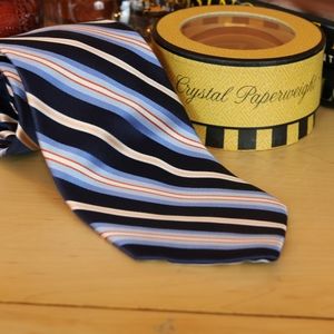 Prestwick & Moore Woven Striped Silk Tie